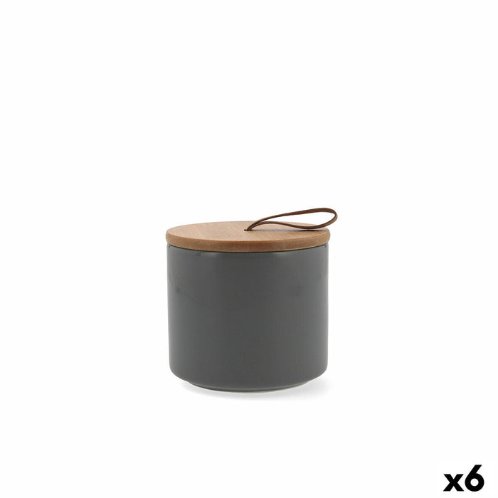 Borcan Quid Ozon Gri Ceramică 10,4 x 10 cm (6 Unități)