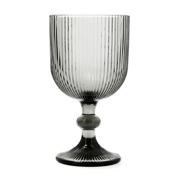 Pahar de vin Bidasoa Fosil Gri Sticlă 370 ml (6 Unități)