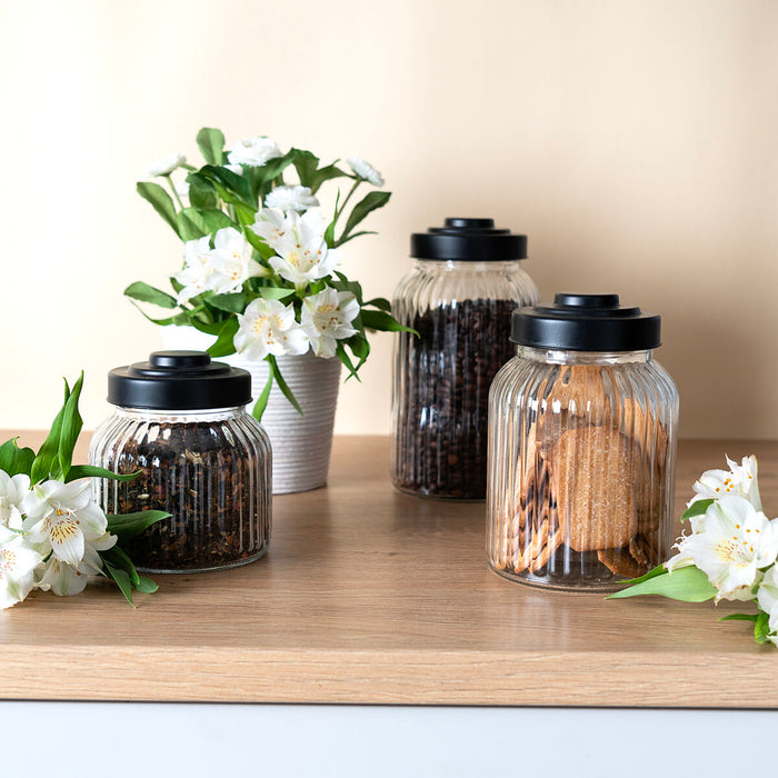 Borcan Quid Maison Transparent Sticlă 1 L (6 Unități)