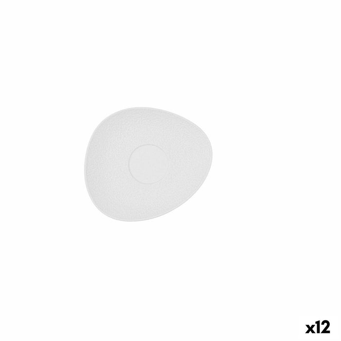 Farfurie Bidasoa Fosil Alb Ceramică Oxid de aluminiu 13,3 x 11,6 x 1,7 cm Cafea (12 Unități)