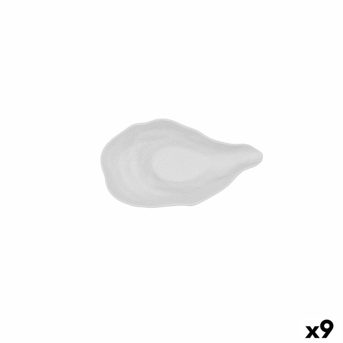 Castron Bidasoa Fosil Alb Ceramică 19,9 x 11,1 x 4,8 cm (9 Unități)