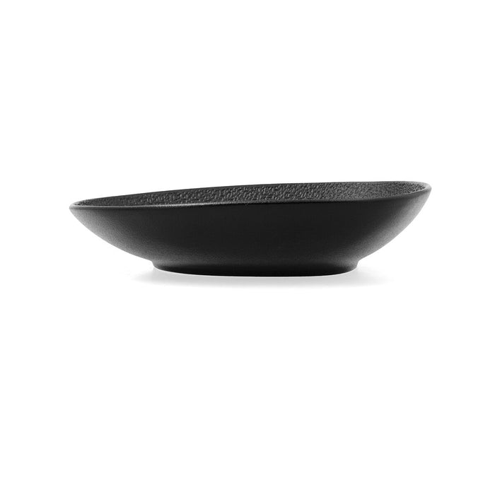 Farfurie Adâncă Bidasoa Fosil Negru Ceramică Pătrat 21,9 x 21,7 x 4,8 cm (6 Unități)