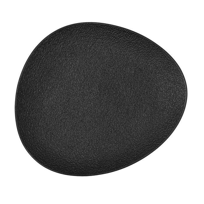 Platou Plat Bidasoa Fosil Negru Ceramică Oval 28 x 24,8 x 2,5 cm (6 Unități)