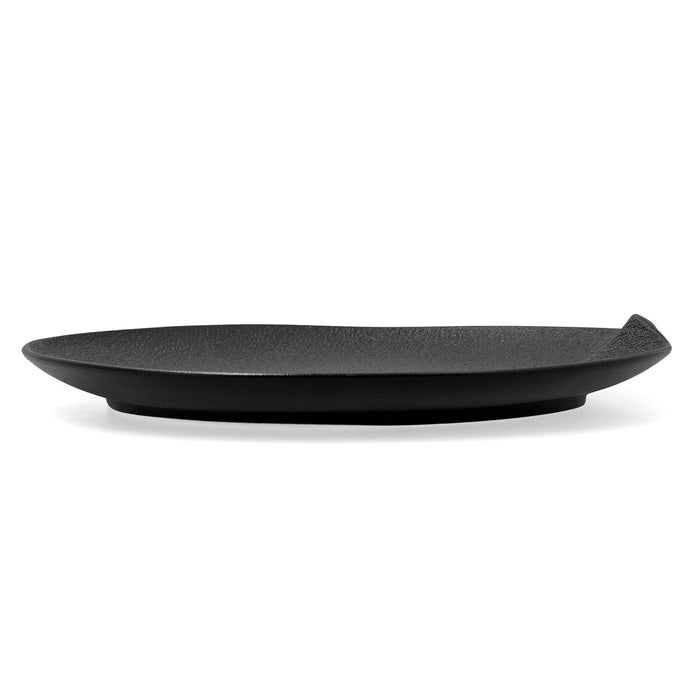 Tavă pentru gustari Bidasoa Fosil Negru Ceramică Oxid de aluminiu 31,4 x 31,2 x 4 cm (4 Unități)