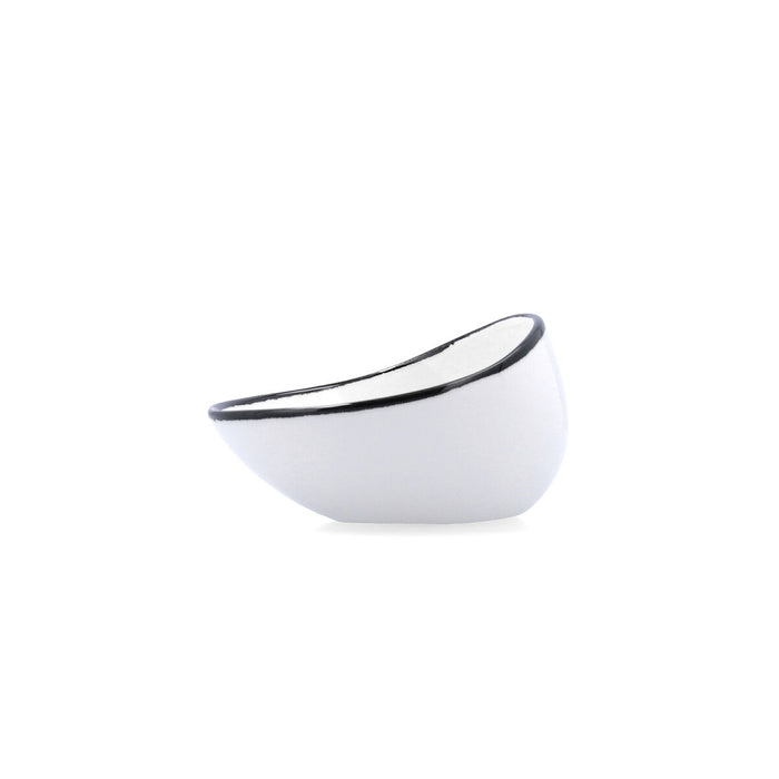 Castron Ariane Vital Filo Alb Negru Ceramică 12,5 cm (8 Unități)