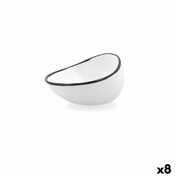 Castron Ariane Vital Filo Alb Negru Ceramică 12,5 cm (8 Unități)