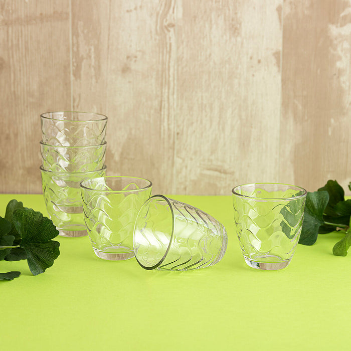 Set de pahare Quid Waves Transparent Sticlă 260 ml (6 Unități)