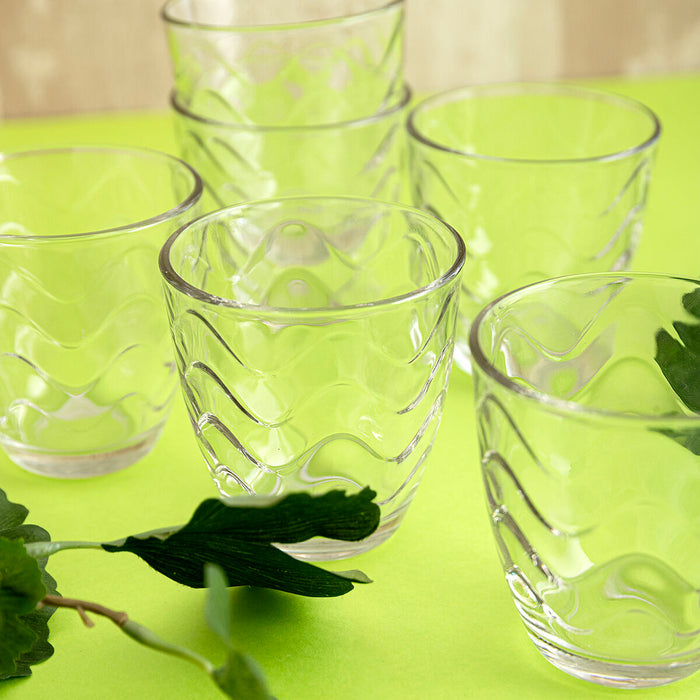 Set de pahare Quid Waves Transparent Sticlă 260 ml (6 Unități)