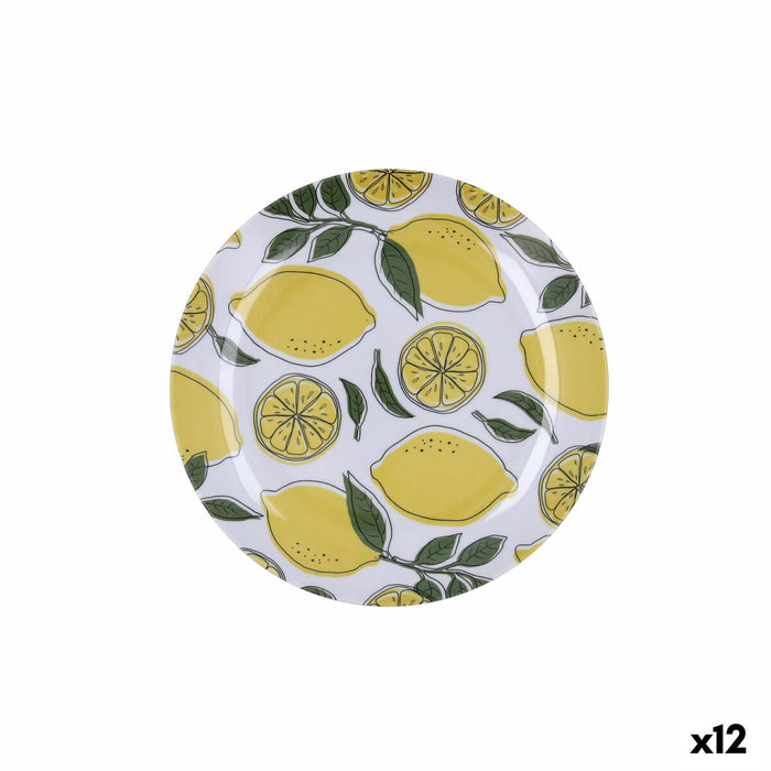 Farfurie pentru desert Quid Sicilia Multicolor Bioplastic 20 cm (12 Unități)
