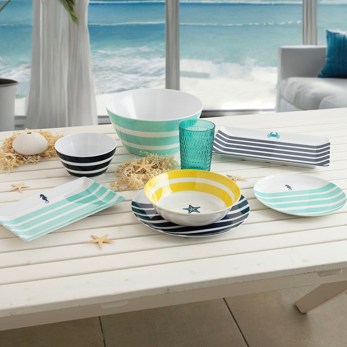 Tavă pentru gustari Quid Atlantic Multicolor Bioplastic 25 x 15 x 2 cm (12 Unități)