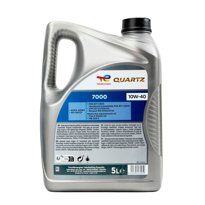 Ulei motor auto Total Quartz 7000 10W40 5 L