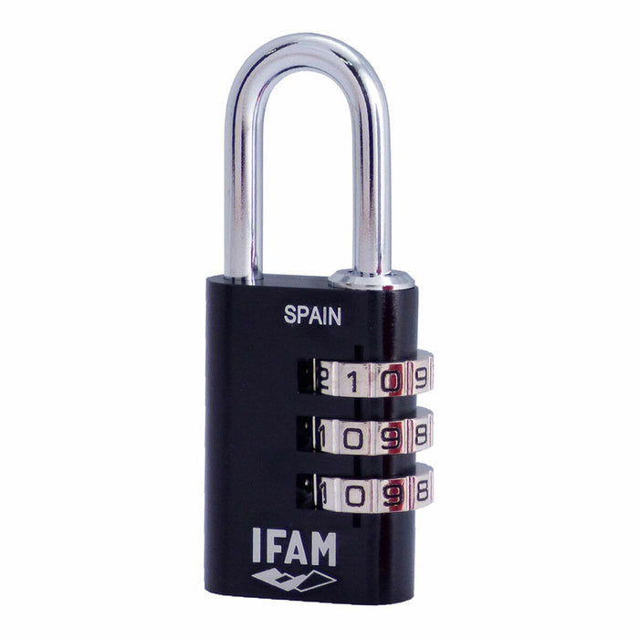 Lacăt cu cifru IFAM Combi30 Negru Aluminiu Oțel cromat (3 cm)