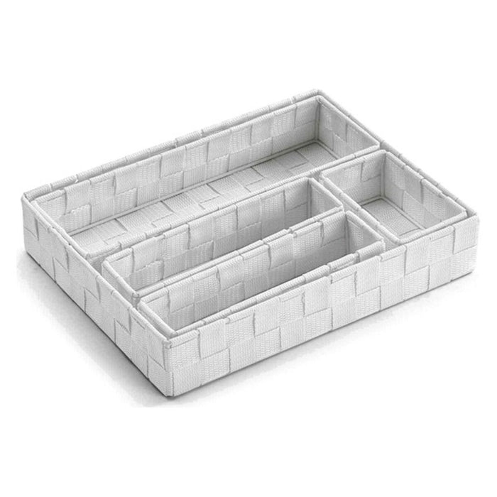 Set de cutii de depozitare, cu posibilitate de stivuire Versa Textilă (5 Piese) (6 x 34 x 26 cm) (6 x 34 x 26 cm)