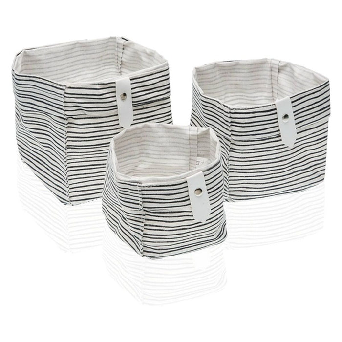 Set de Coșuri Textilă Poliester (3 Piese) (14 x 14 x 14 cm)