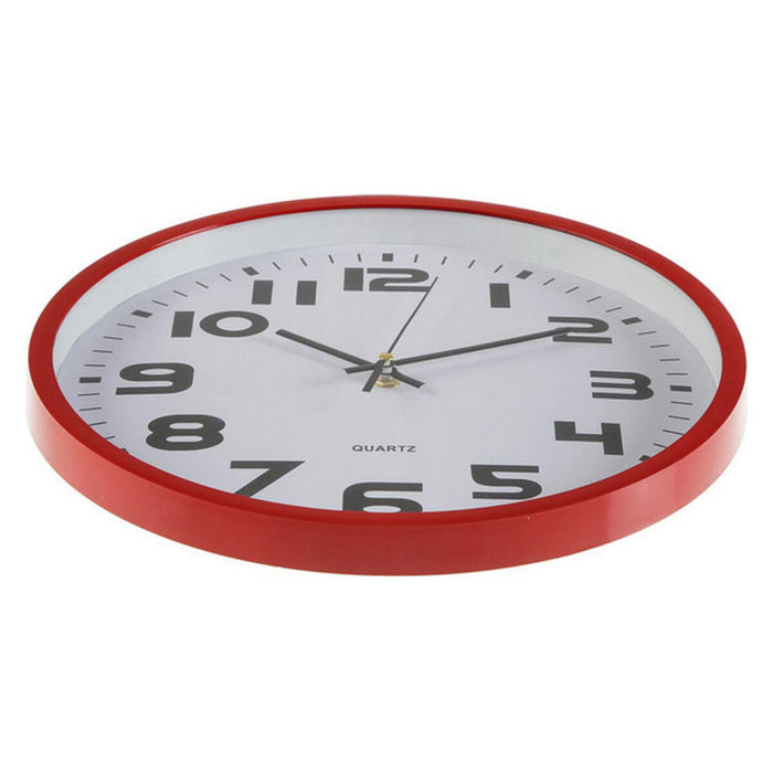 Ceas de Perete Versa Roșu Plastic 4,2 x 30,5 x 30,5 cm
