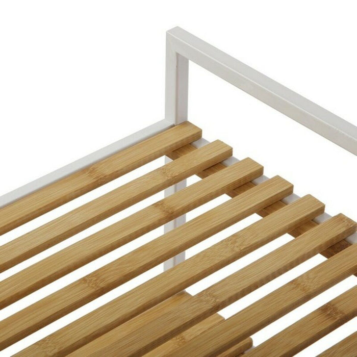Raft de Baie Versa Metal Textilă Bambus (32,5 x 105,5 x 39 cm)
