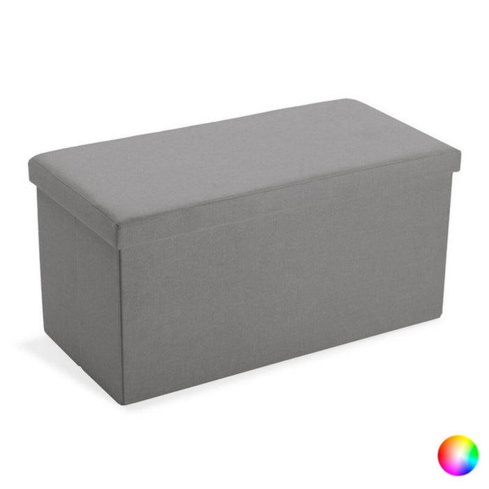 Cufăr de depozitare cu scaun Lung Demontabil Lin Lemn MDF (38 x 37,5 x 76,5 cm)