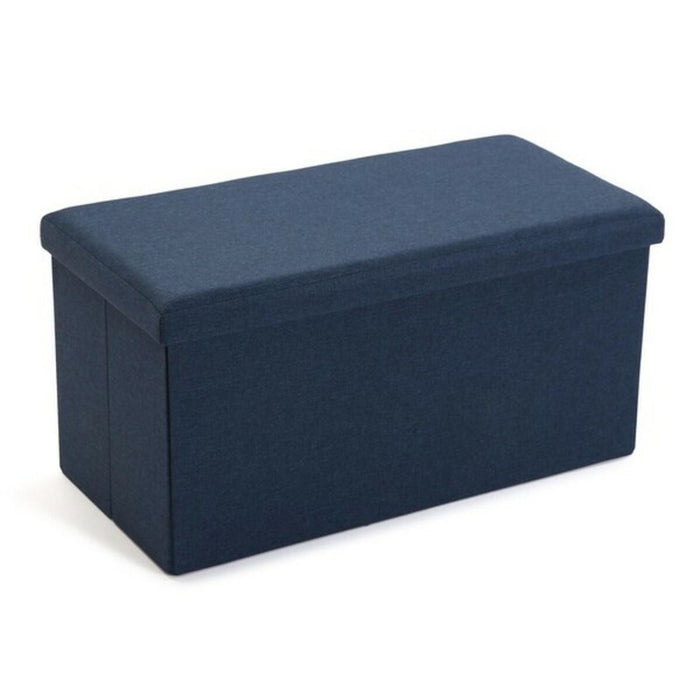 Cufăr de depozitare cu scaun Lung Demontabil Lin Lemn MDF (38 x 37,5 x 76,5 cm)