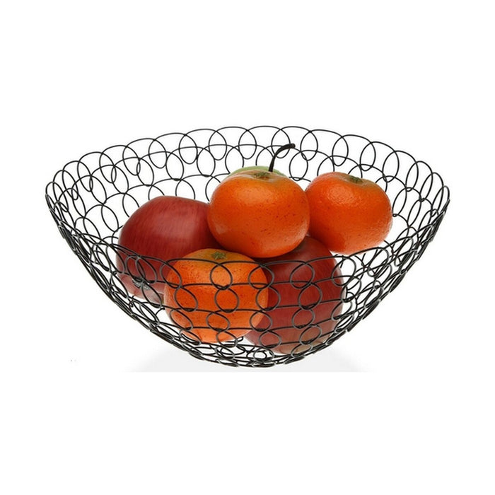 Fructieră Negru Metal (28 x 12 x 28 cm)
