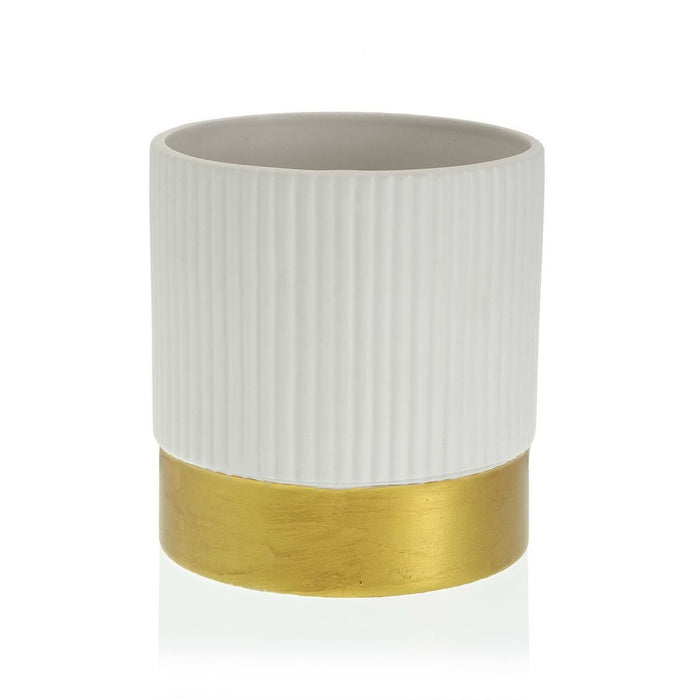 Ghiveci Versa Alb Ceramică Plastic Pătrat 16 x 17 x 16 cm