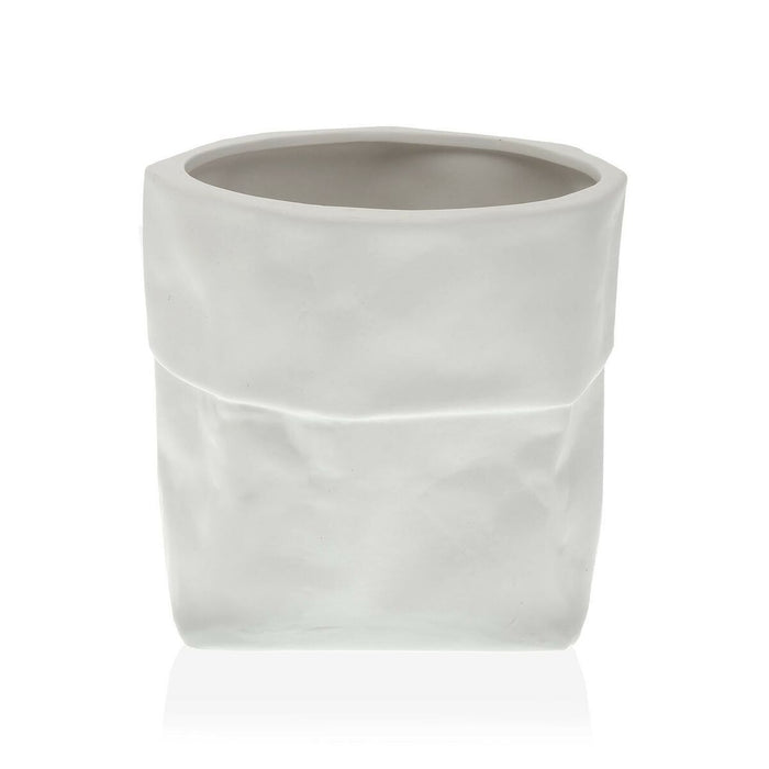 Ghiveci Versa Alb Ceramică Plastic Pătrat 20 x 18 x 20 cm