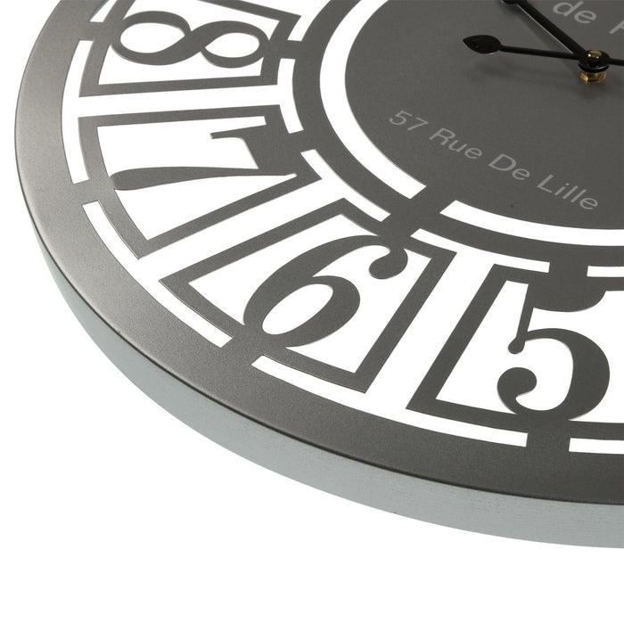 Ceas de Perete Versa 18191476 Argintiu Metal Vintage 60 x 60 x 5 cm
