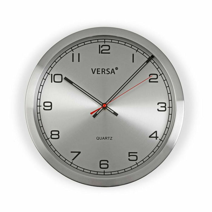 Ceas de Perete Versa Aluminiu (4,1 x 25 x 25 cm)