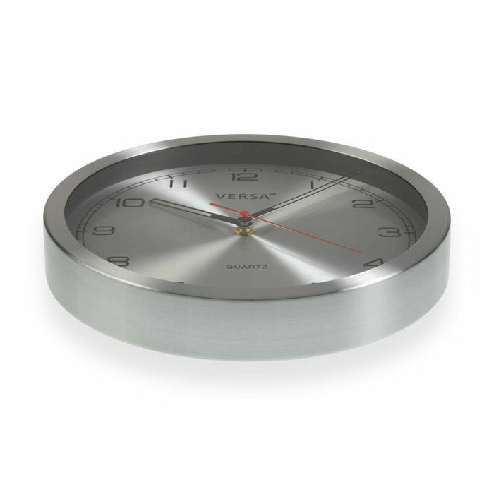 Ceas de Perete Versa Aluminiu (4,1 x 25 x 25 cm)