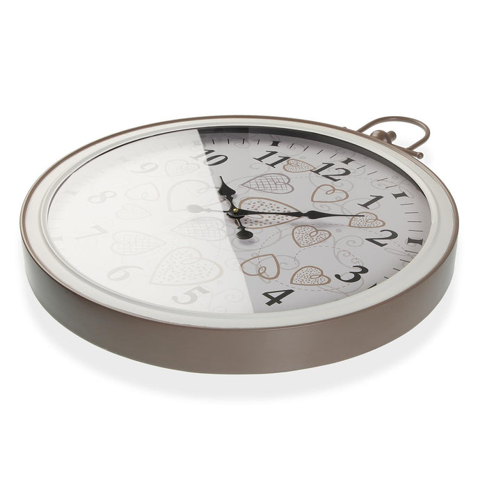 Ceas de Perete Versa Cozy Inimi Metal (5 x 73,5 x 60 cm)