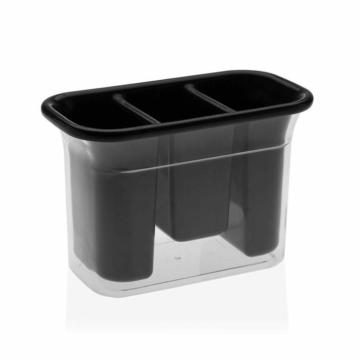 Curgător pentru tacâmuri Versa Negru polistiren polipropilenă (14 x 10 x 20 cm)