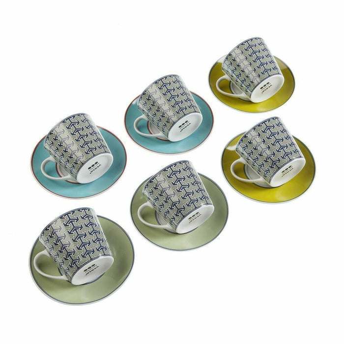 Set de Cești cu Farfurii Versa Leia Porțelan (12 pcs)