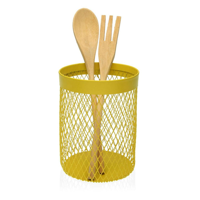 Suport pentru ustensile de bucătărie Versa Galben (11,5 x 15,5 x 11,5 cm)