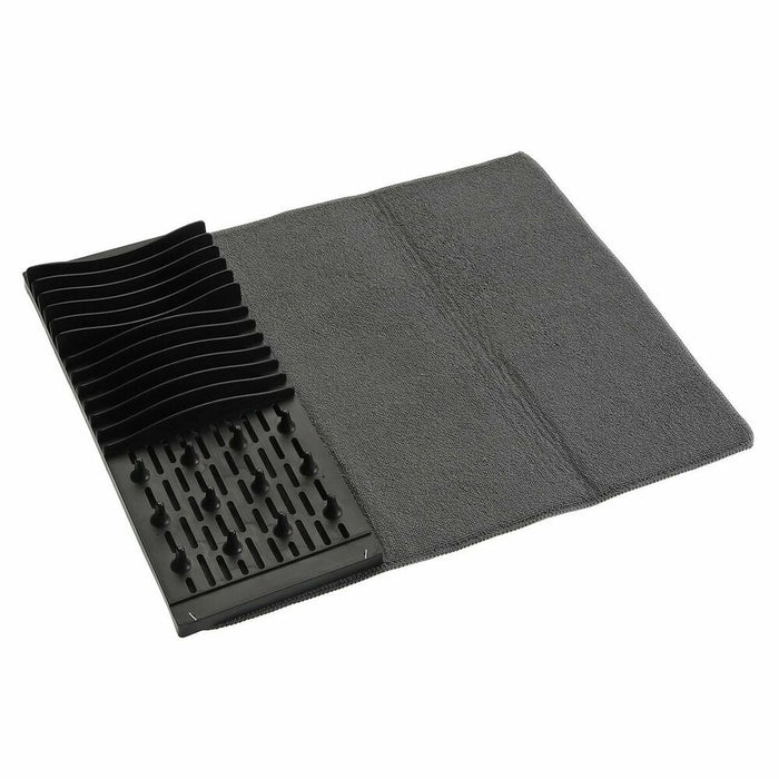 Scurgător de Vase pentru Chiuvetă Versa W Negru Alb polipropilenă (16 x 4 x 40 cm)