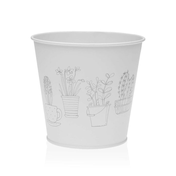 Ghiveci Versa Zink Alb Metal (14,5 cm)