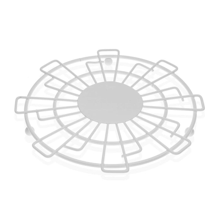 Suport Protecție pentru Masă Versa Alb Oțel (20 x 1 x 20 cm)