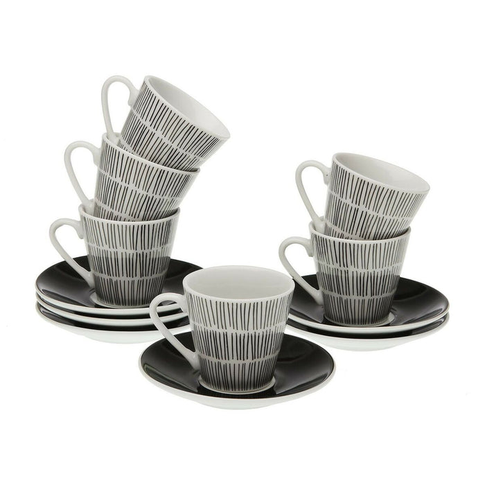 Set de Căni de Cafea Versa New Lines Porțelan (6 Piese)