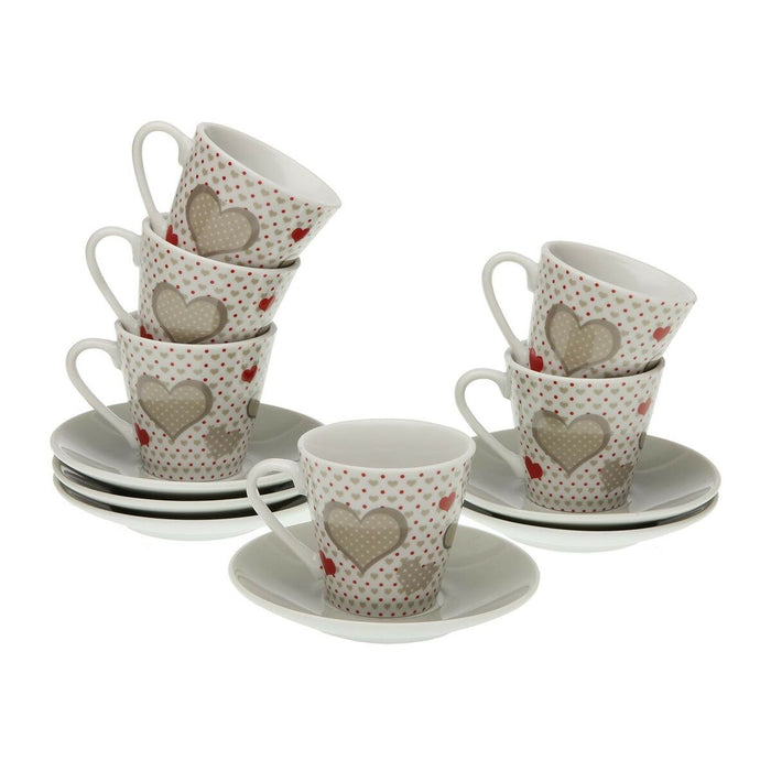 Set de Căni de Cafea Versa Sweet Porțelan (6 Piese)