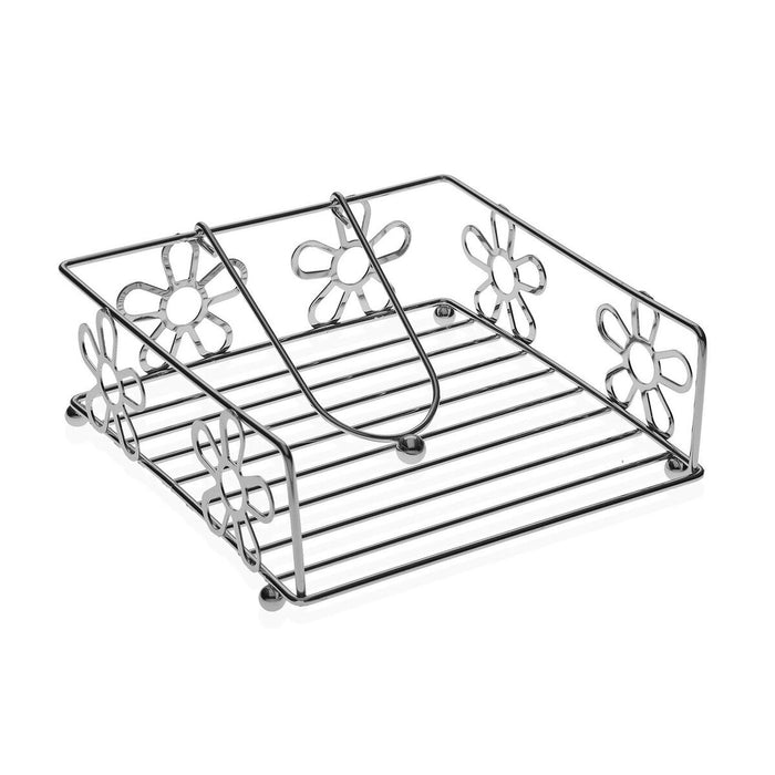 Suport pentru Șervețele Versa Oțel 18,5 x 7 x 18,5 cm Margaretă