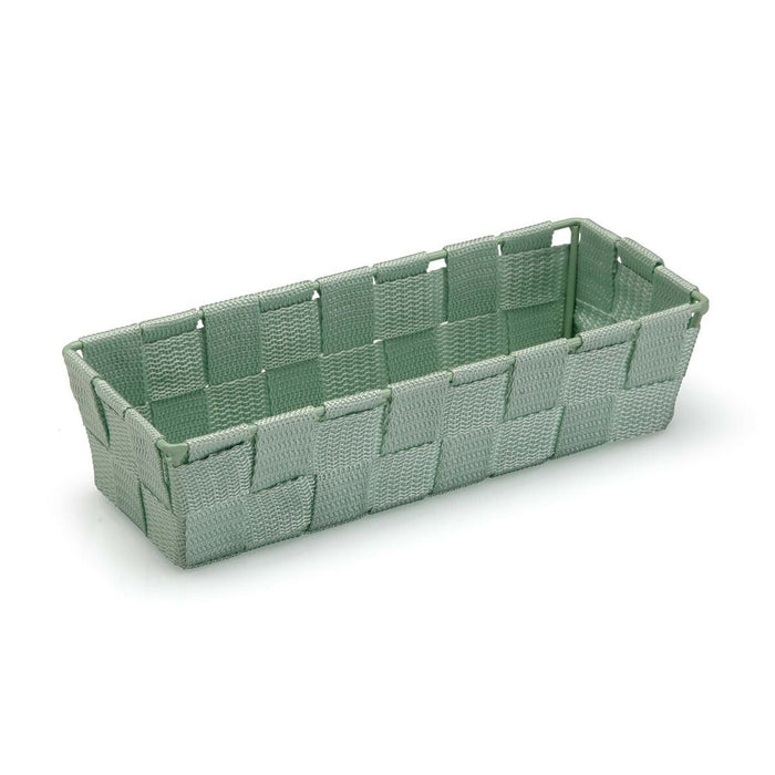 Coș Versa Dreptunghiular Verde Textilă 10 x 6 x 25 cm