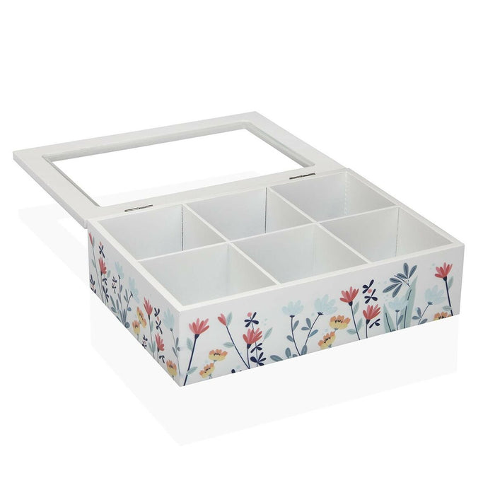 Cutie pentru infuzii Versa Selene Lemn 17 x 7 x 24 cm Alb