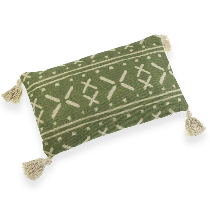 Pernă Versa Verde Ciucuri 10 x 30 x 50 cm