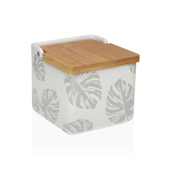 Solniță cu capac Versa Gri 12,2 x 11,5 x 12,2 cm Ceramică