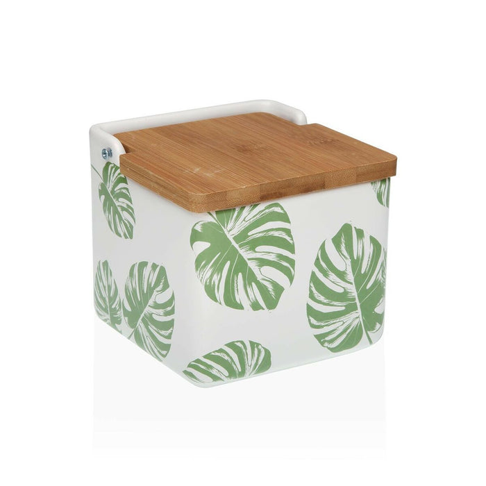Solniță cu capac Versa Verde 12,2 x 11,5 x 12,2 cm Ceramică