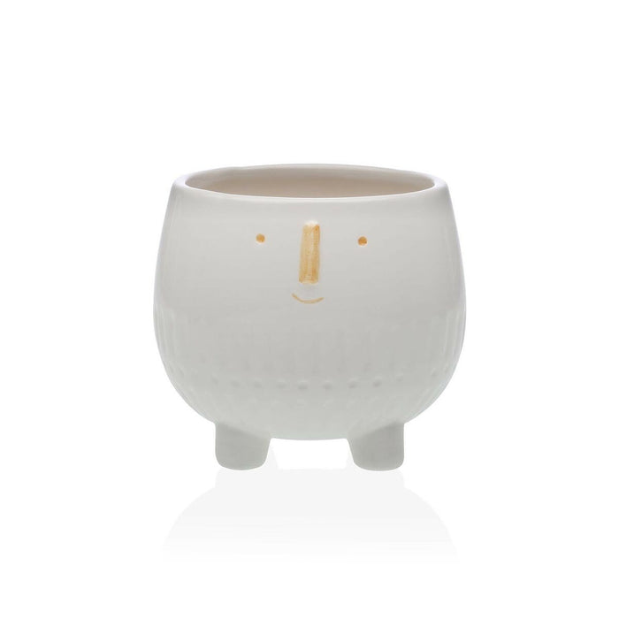 Ghiveci Versa Față Alb Ceramică 12 x 11 x 12 cm