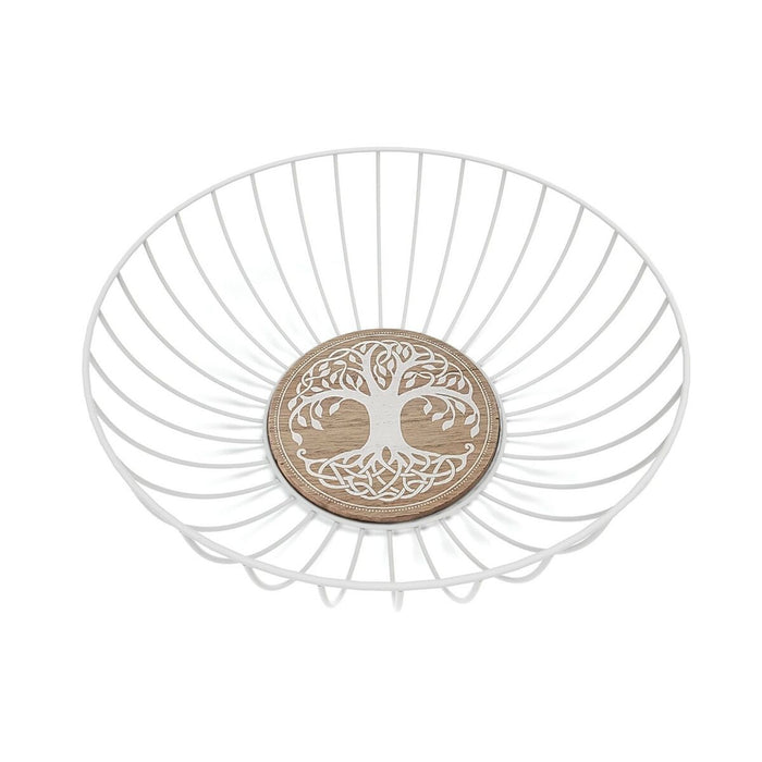 Fructieră Versa Idun Metal Oțel Lemn MDF 28 x 11 x 28 cm