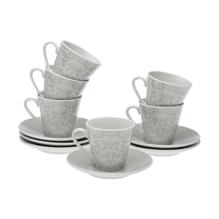 Set de 6 Căni de Cafea Versa Damasco Porțelan