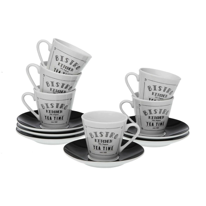 Set de 6 Căni de Cafea Versa Bistro Porțelan