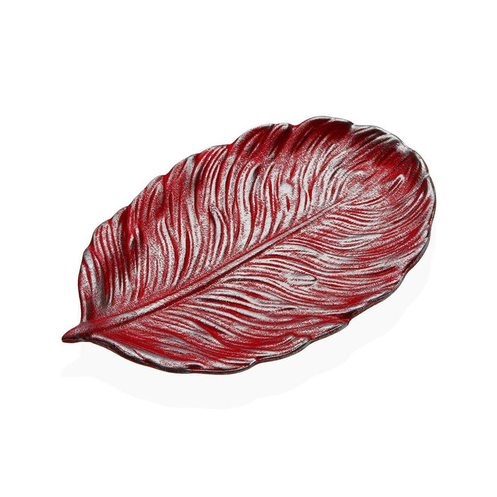 Figură Decorativă Versa Roșu Frunză 18 x 3 x 30 cm