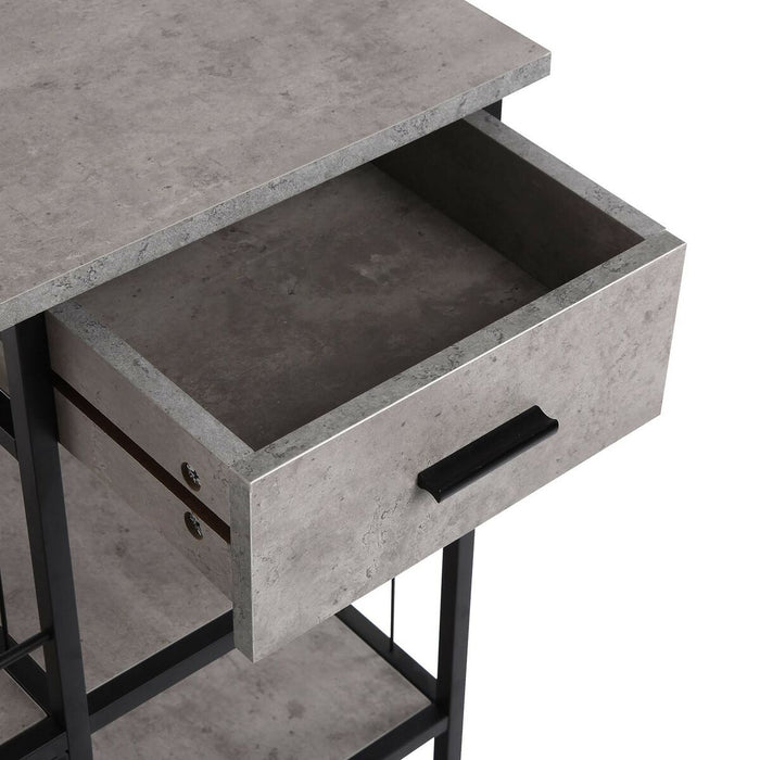 Coș de Bucătărie Versa Gri Lemn MDF 37 x 89,5 x 50 cm