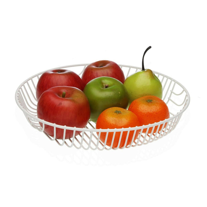 Fructieră Versa Alb Metal Oțel 30 x 4,7 x 30 cm